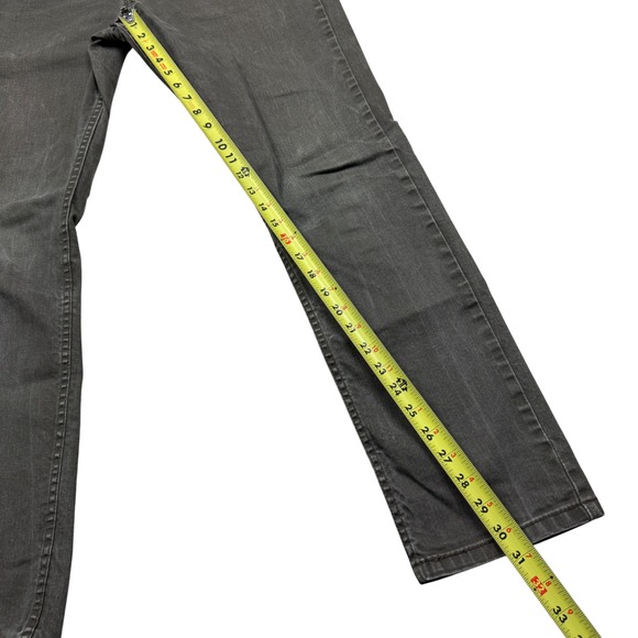 Levis 511 Jeans Mens 33x32 Green/Gray Slim Dark Wash Mid Rise Stretch Denim - Picture 7 of 14